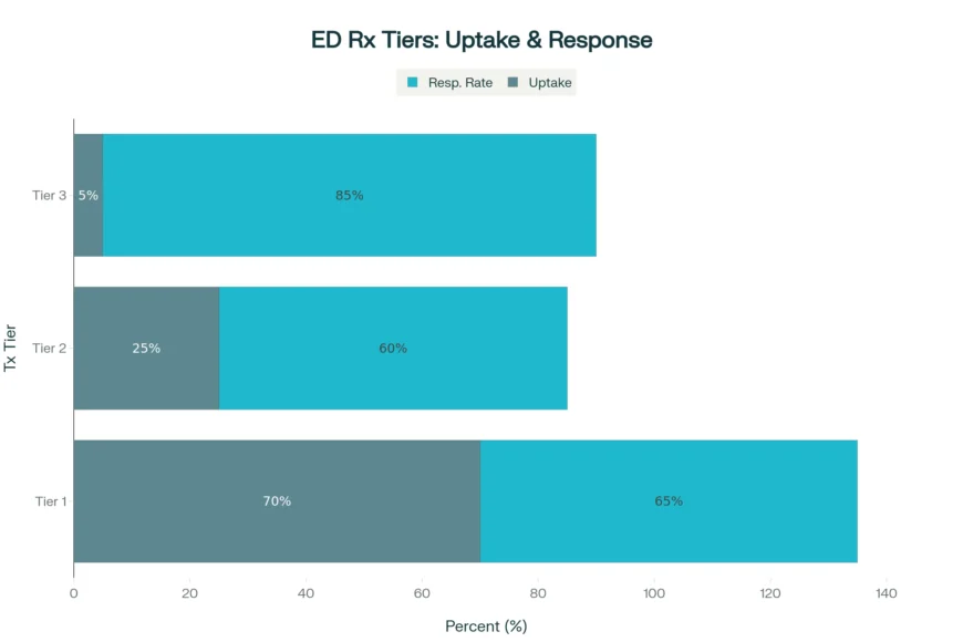 ED Treatment tiers and typical use