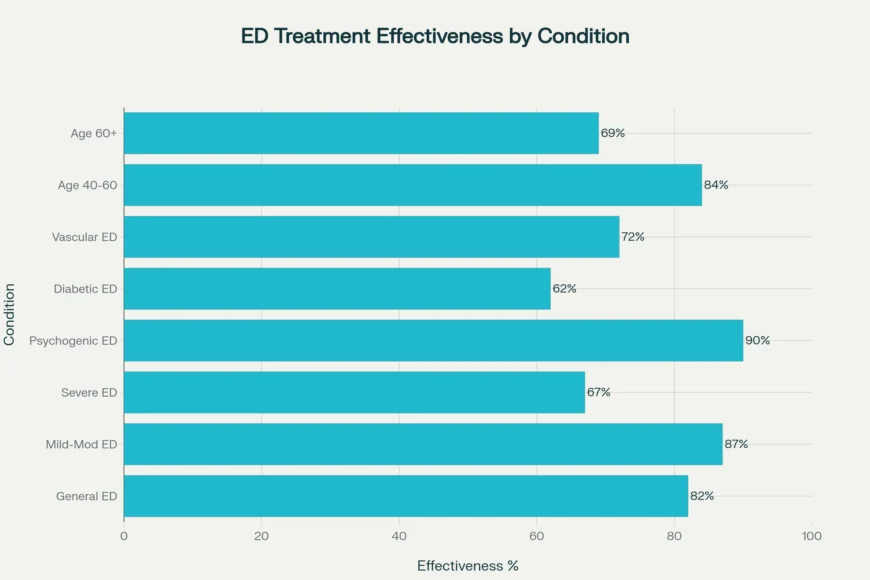 ED treatment effectiveness by condition